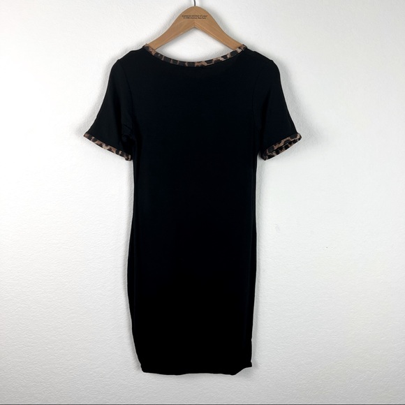I Saw It First Dress Womens Size 6 Black Cheetah Print Crew Neck New with Tags - Picture 5 of 5